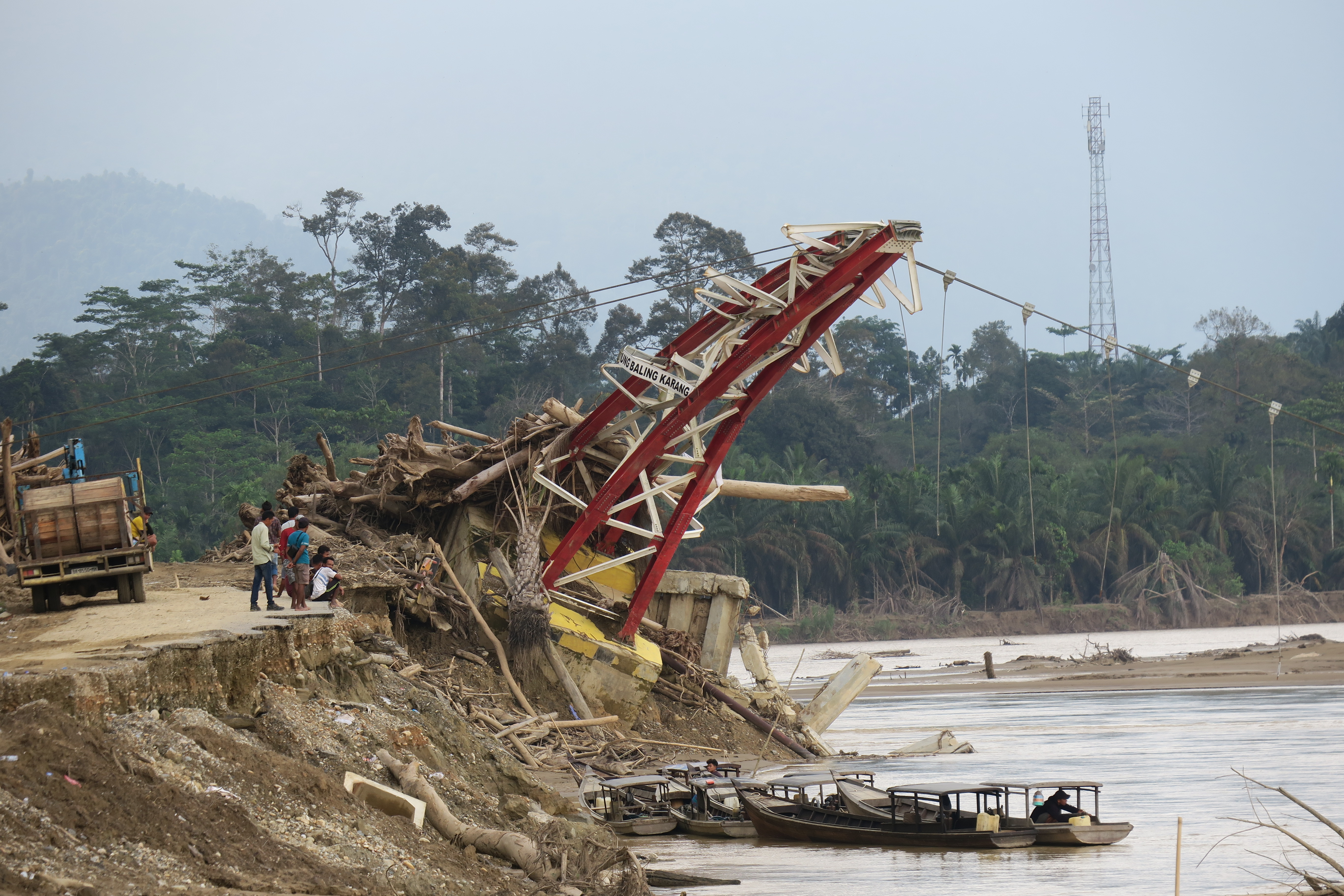 Destruction because of mud streams