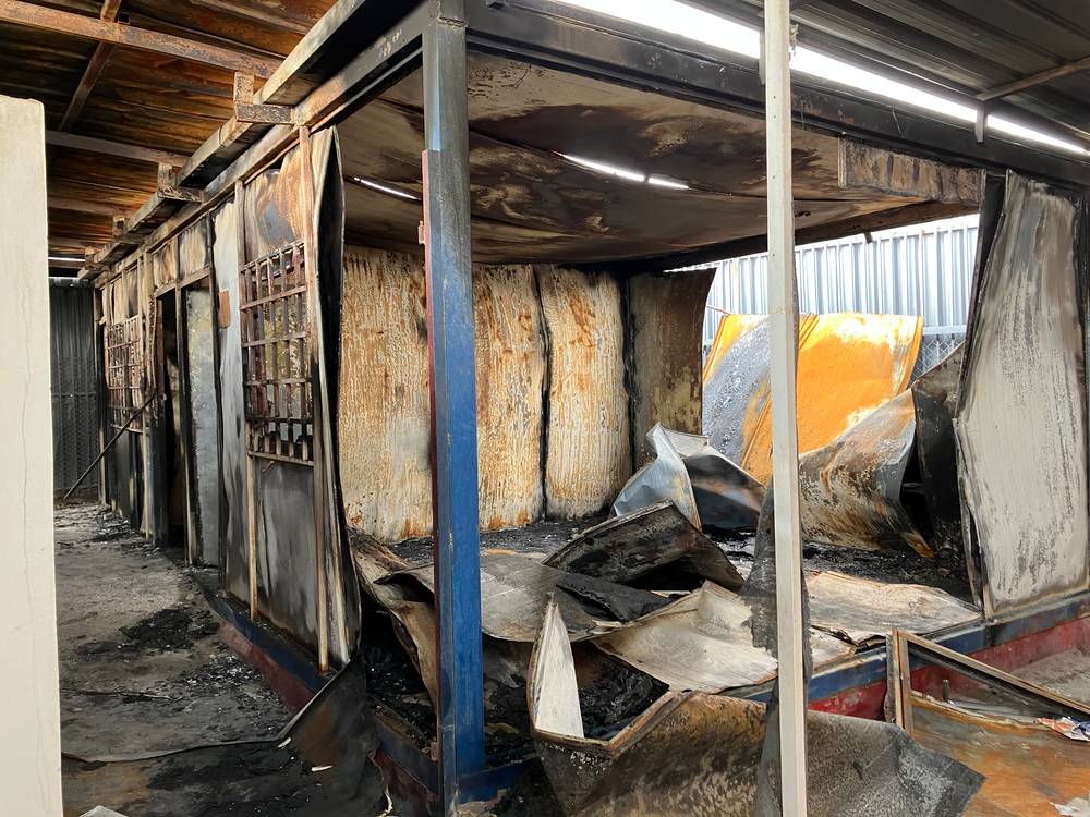 damaged properties in Al-Hol camp