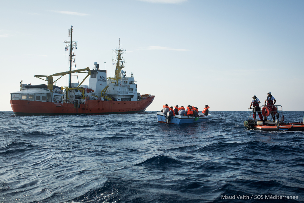 Opération de sauvetage avec l'Aquarius