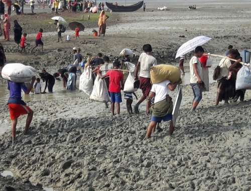 Au moins 146 000 persones ont fui vers le Bangladesh depuis le 25 août © MSF. Bangladesh, septembre 2017.