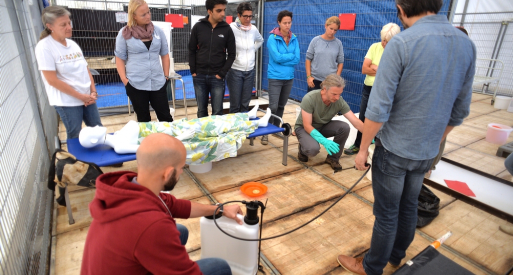 Een teambuilding van een onderneming in de opleidingcentrum EBC van MSF