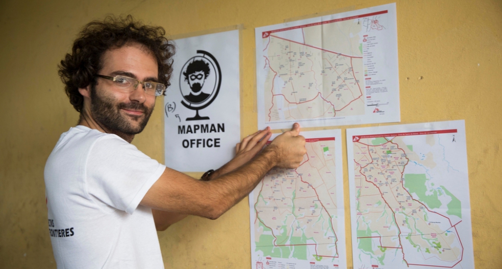 Jean-Guy est cartographe pour MSF © Dieter Telemans. Kinshasa, 2016.