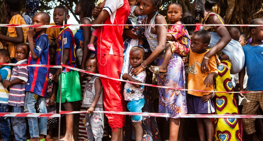 MSF vaccine contre la rougeole à Conakry, Guinée