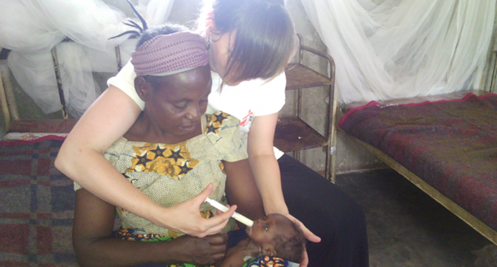 Cecile in Bili, DR Congo at the malnutrition unit